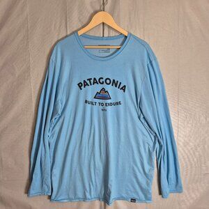 Patagonia Men XL Extra Large Blue Lightweight Capilene Baselayer 0464 - READ